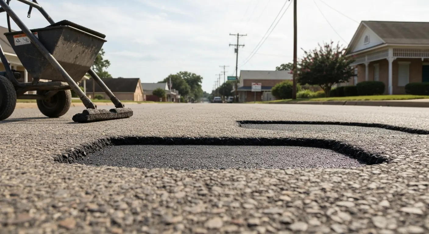 Pothole patching in Texarkana