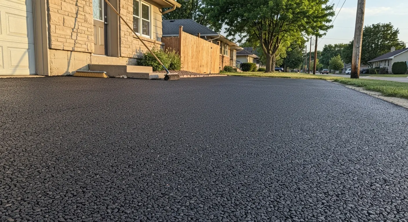 Chip and seal driveway