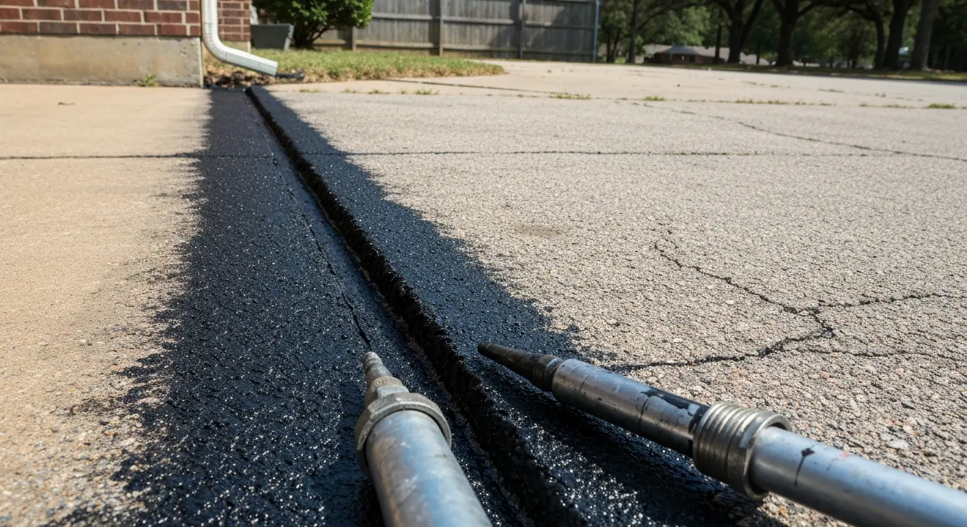 Hot rubber crack repair service