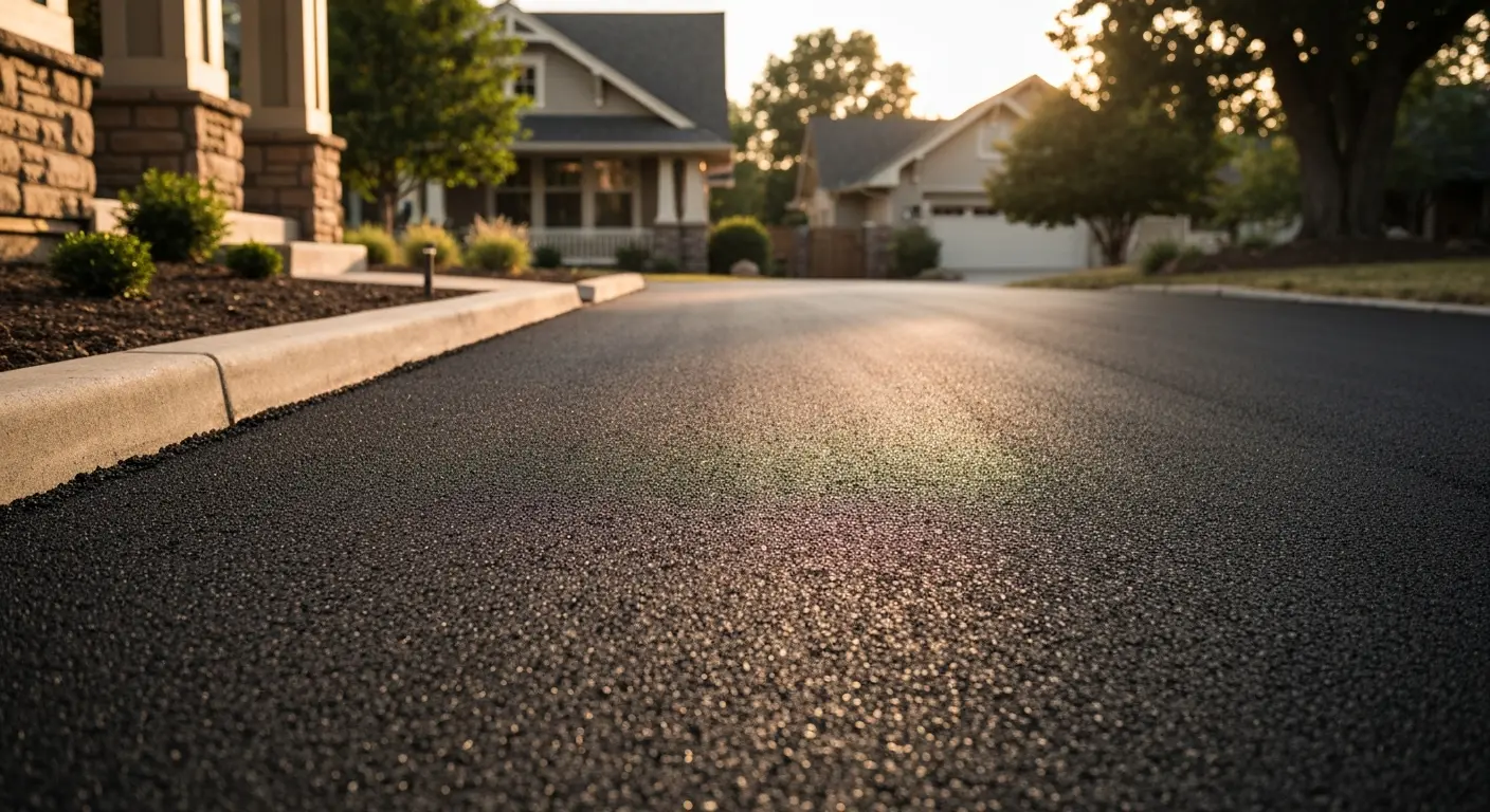 New asphalt driveway
