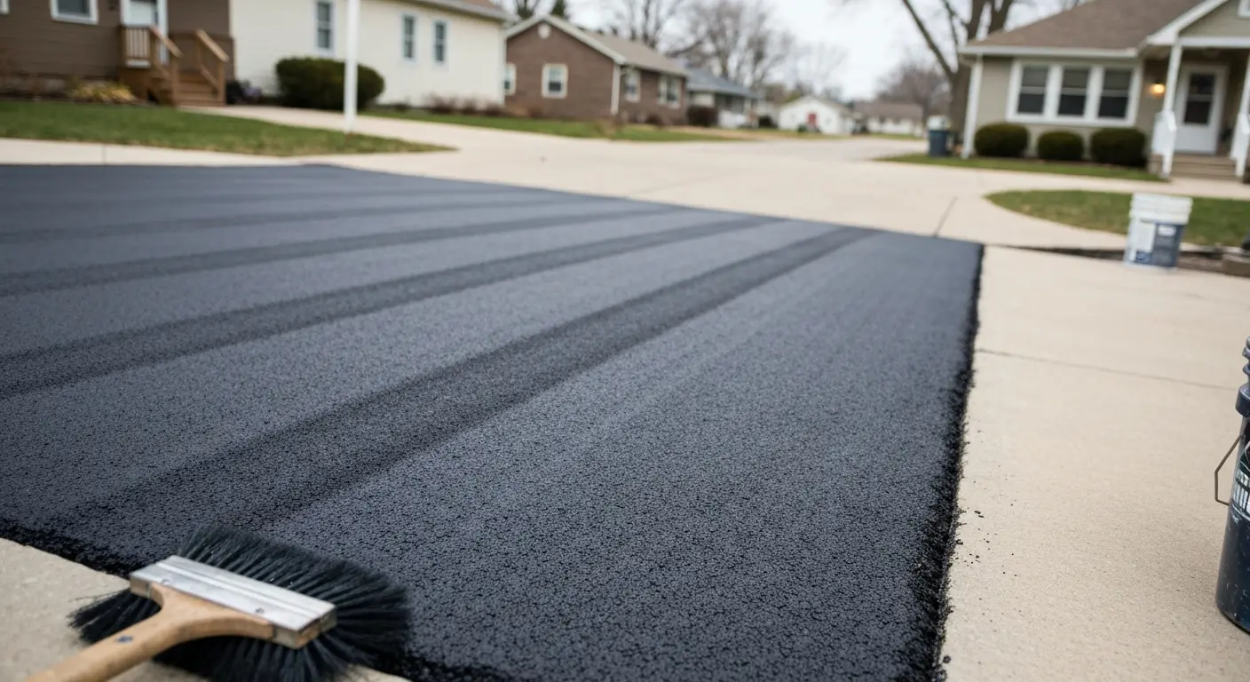 Sealed asphalt surface