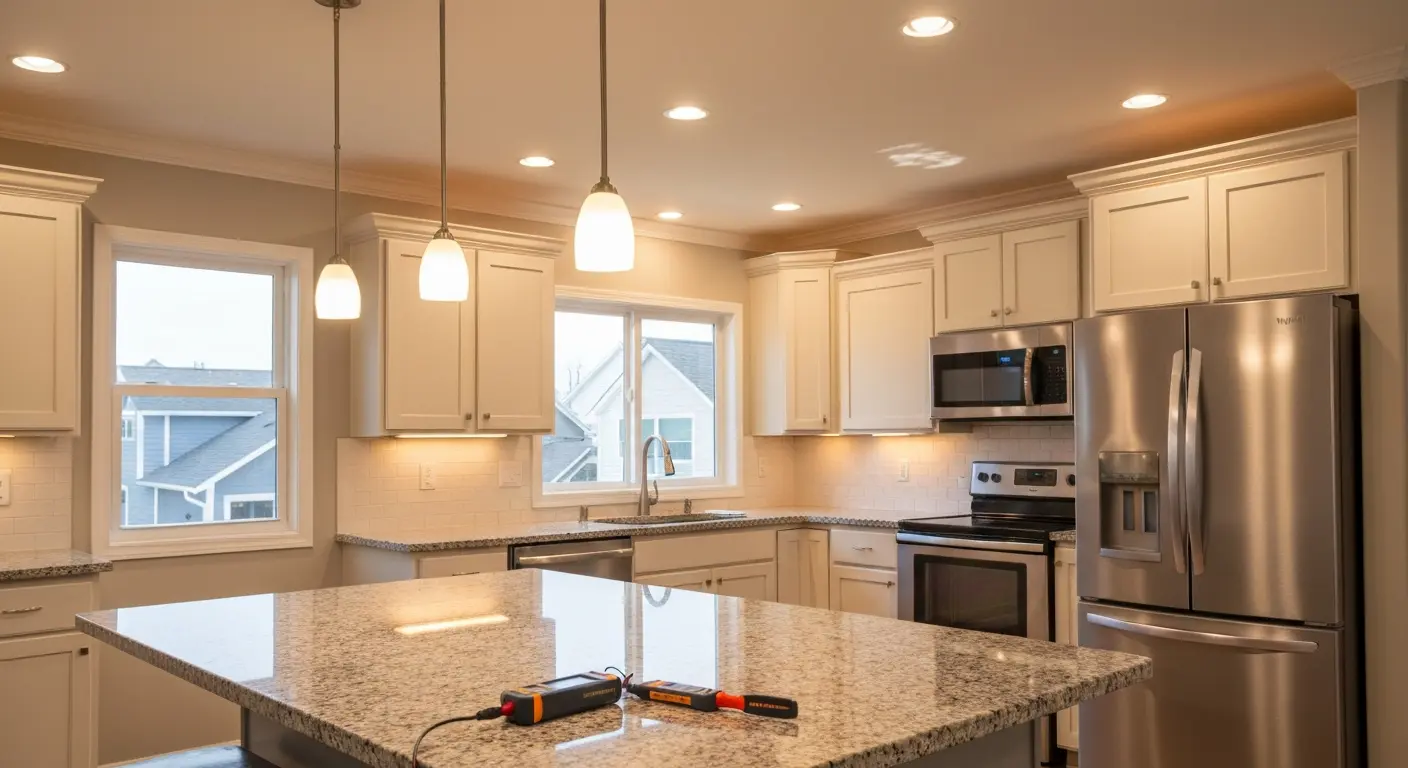 Kitchen lighting installation