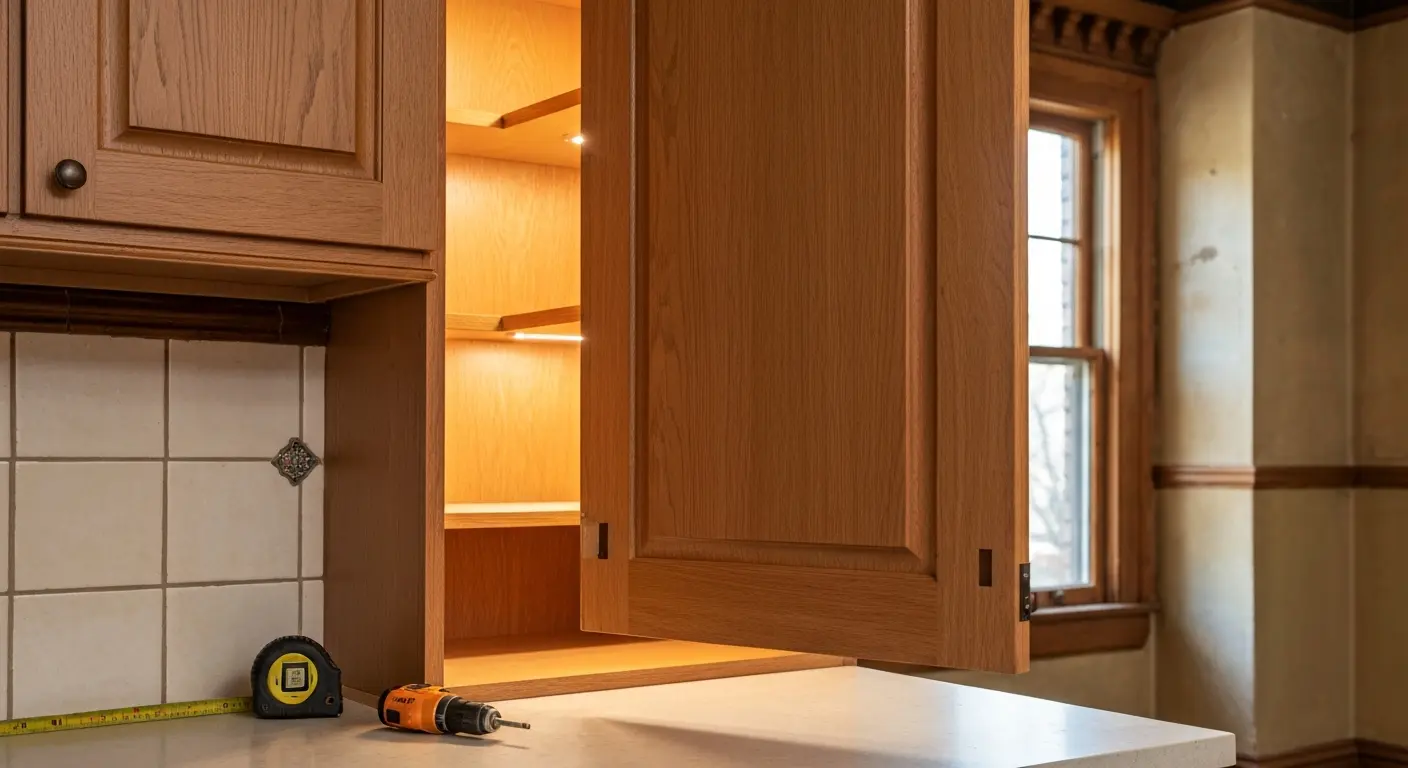 Custom kitchen cabinet installation