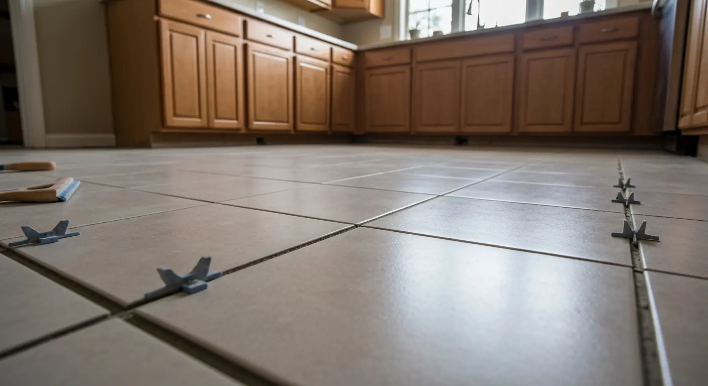 Ceramic tile kitchen flooring