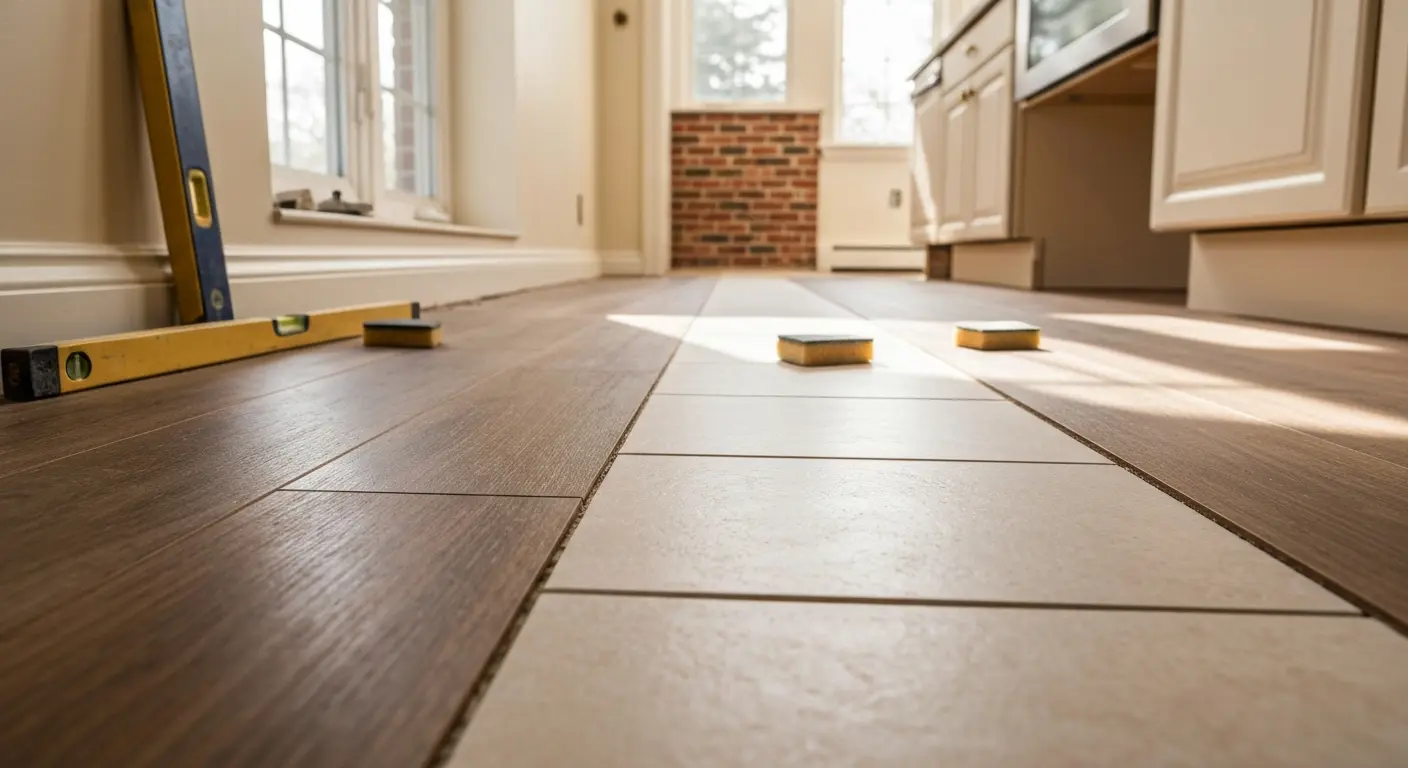 Kitchen flooring installation