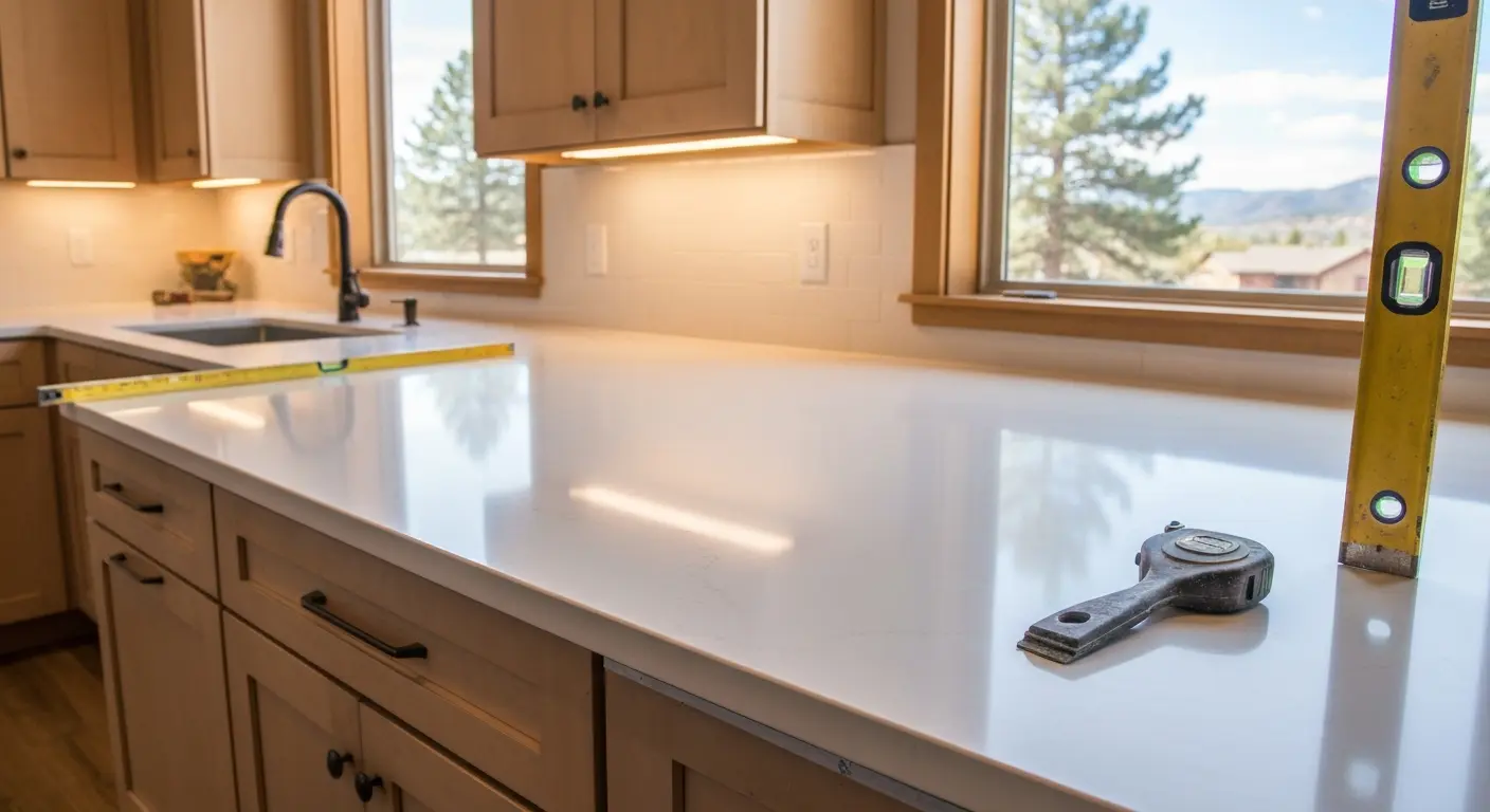 Kitchen countertop installation