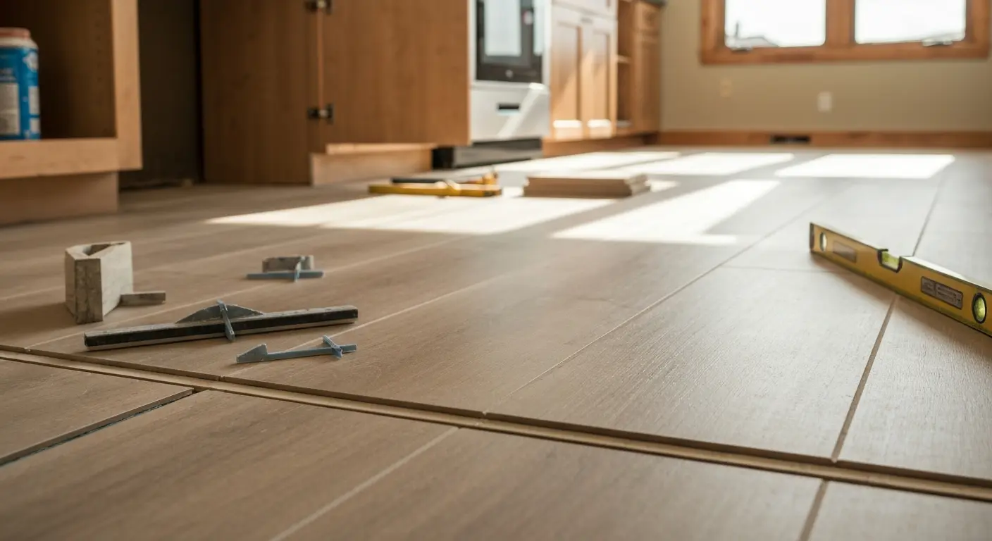 Kitchen flooring installation
