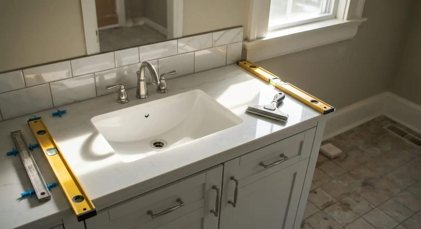 Bathroom remodel detail