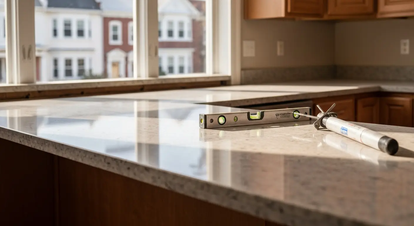Kitchen countertop installation
