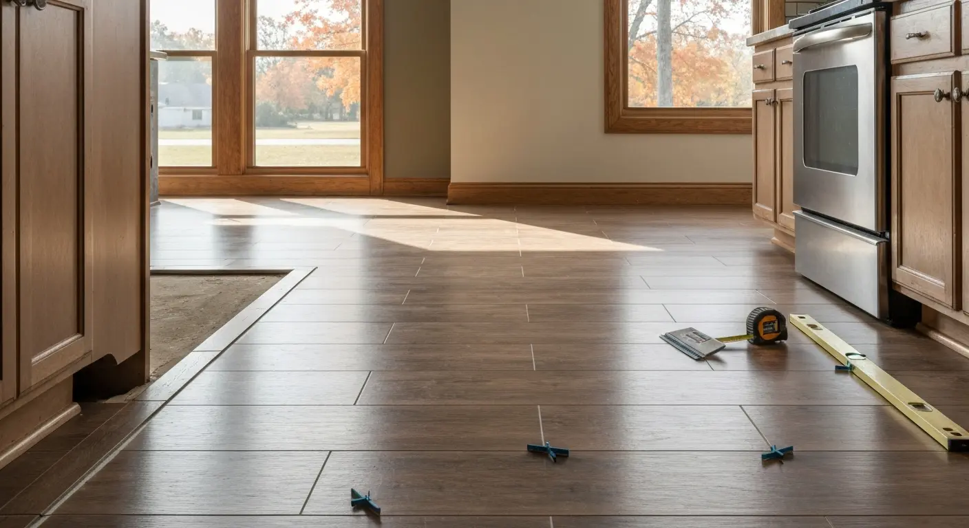Kitchen flooring installation