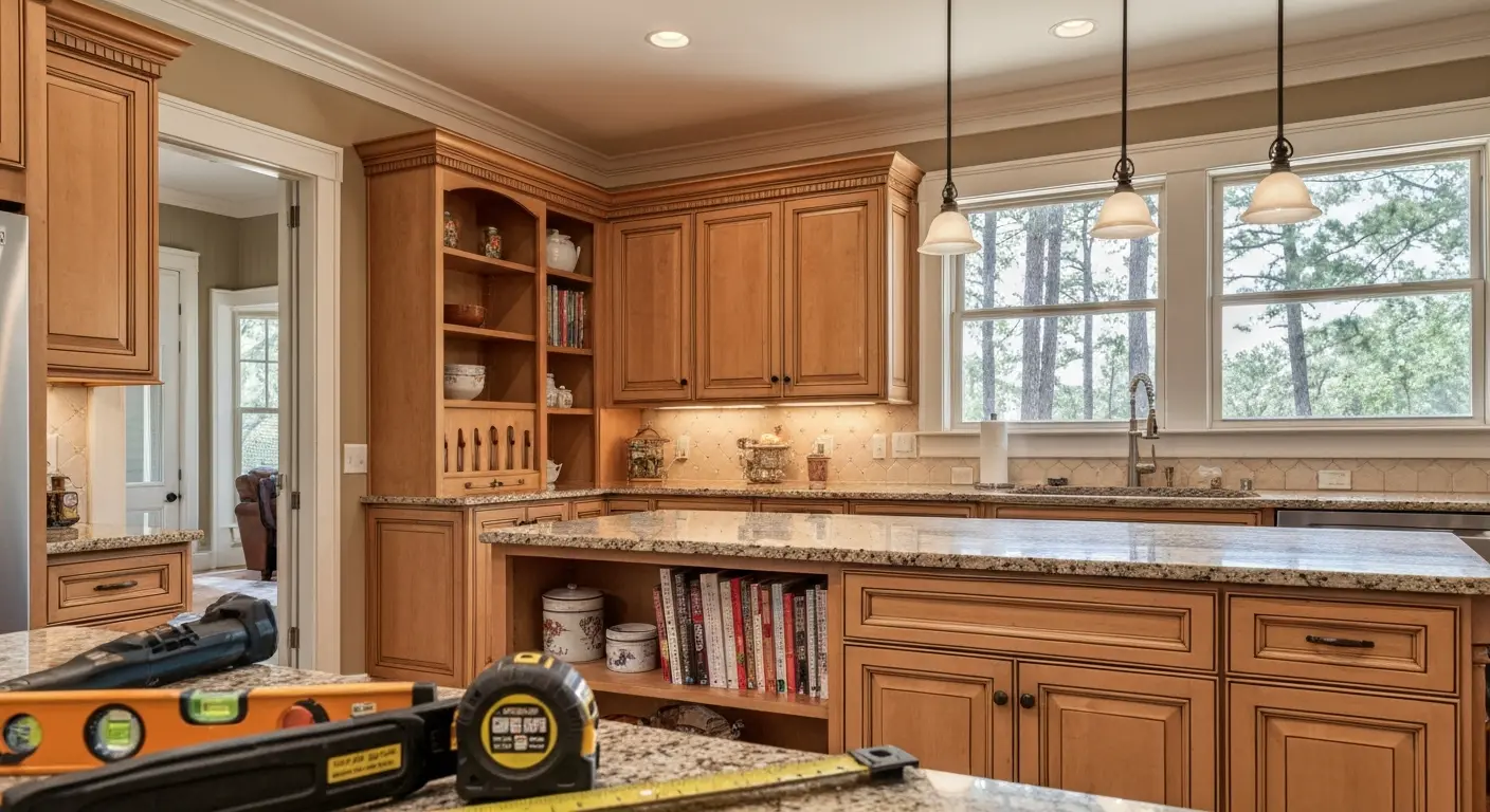 Kitchen island cabinets and storage