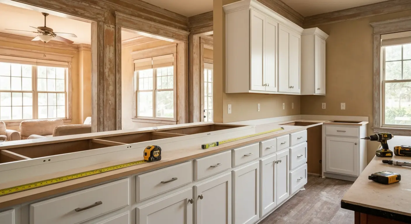 Kitchen cabinet installation project