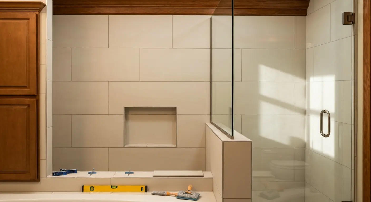 Tile shower enclosure installation