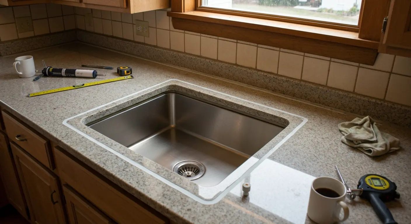 Countertop and sink installation