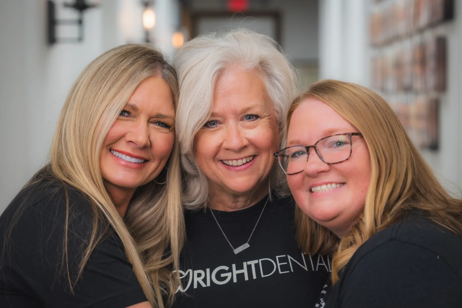 Just Wright Dental team members in Corsicana, Texas who guide patients through teeth whitening and long-term smile care