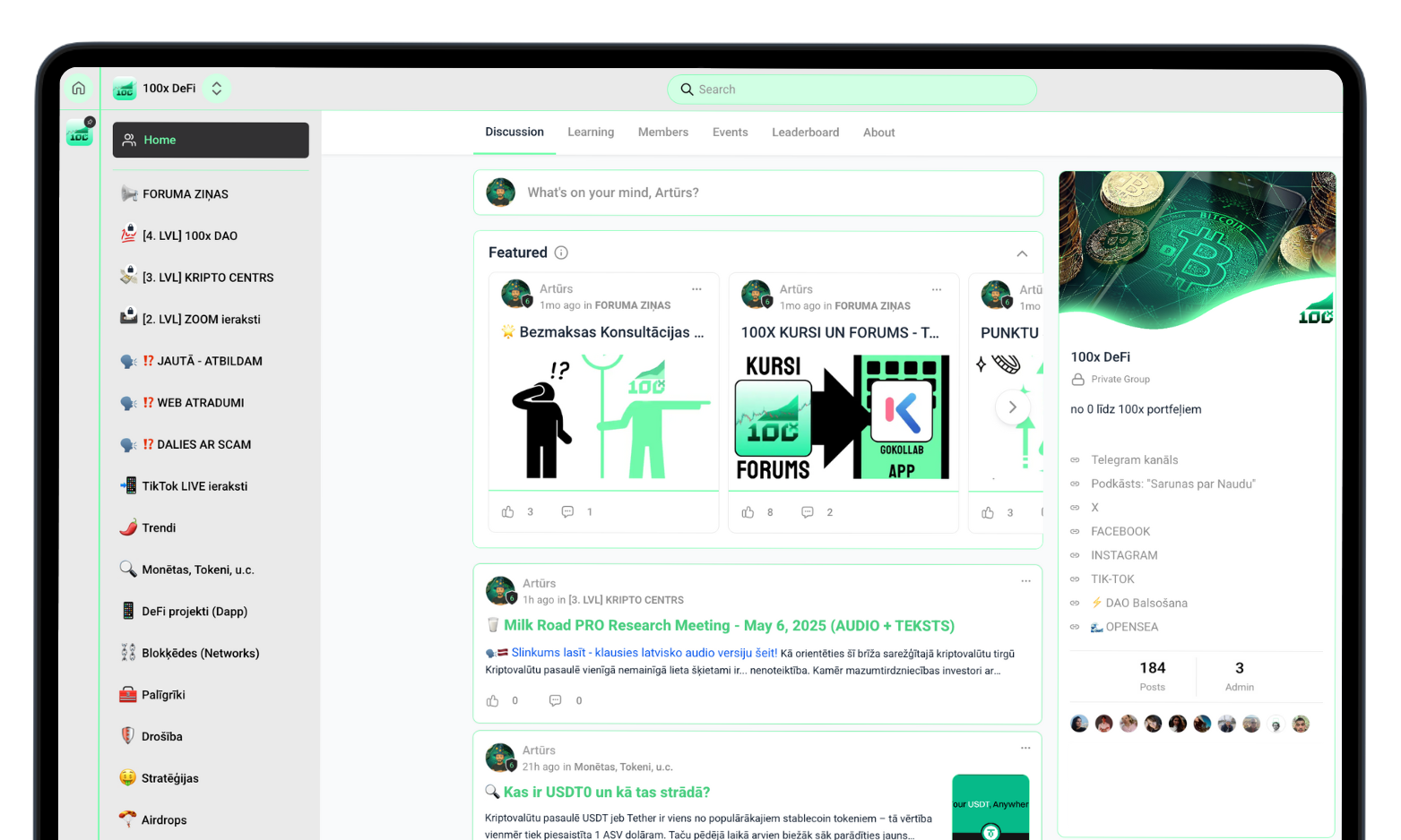 100x forums un kursu portālas