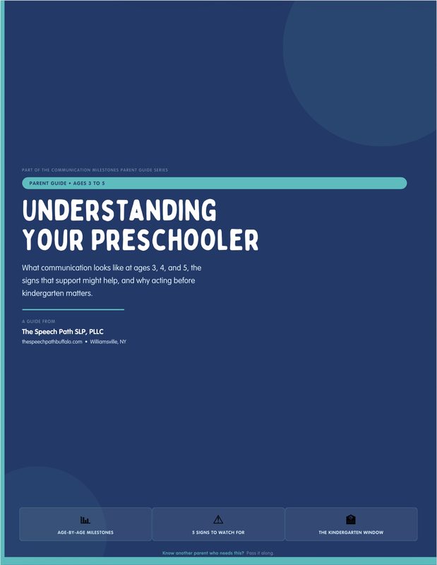 Understanding Your Preschooler's Speech and Language guide cover