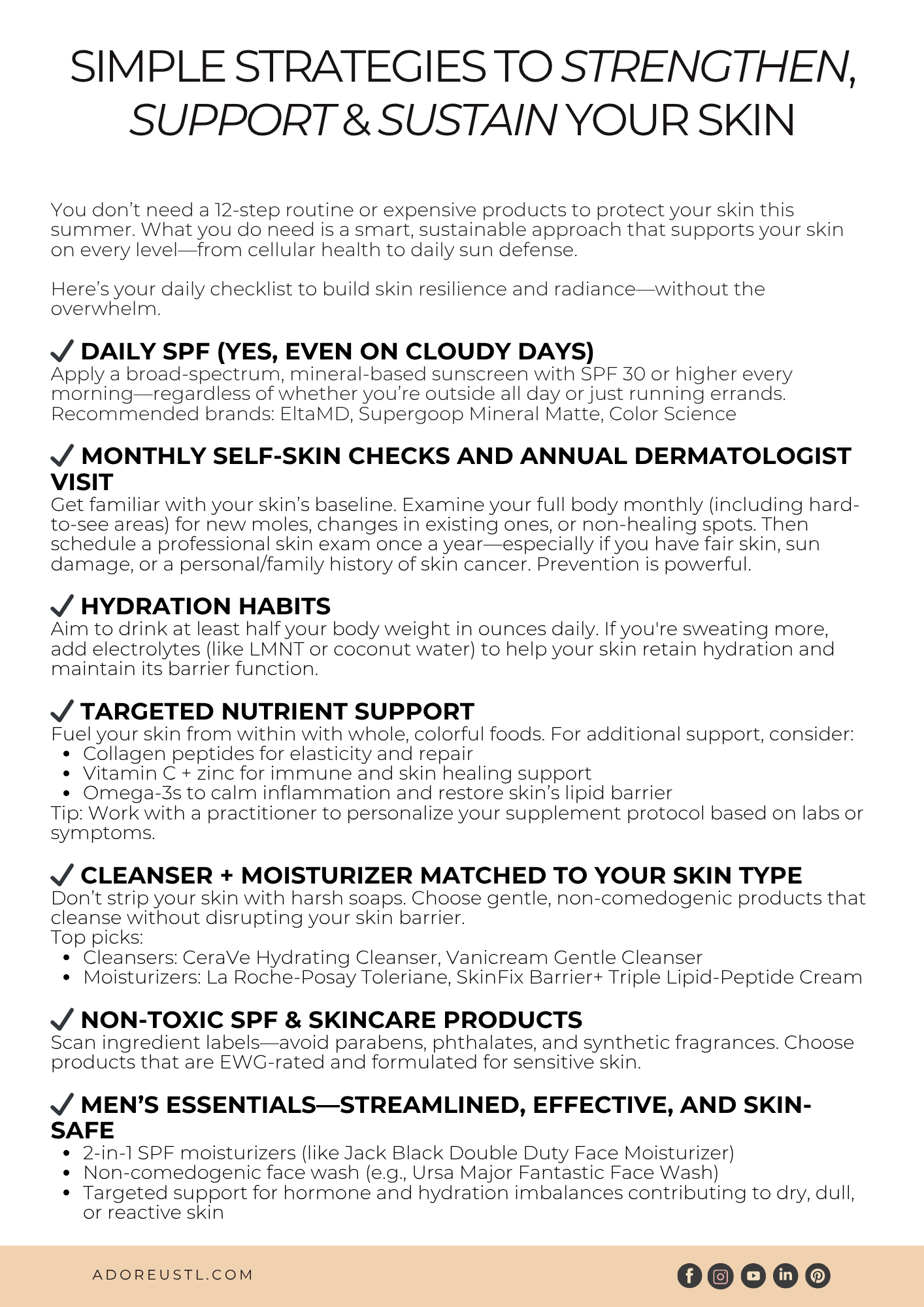 AdoreU Support Your Skin
