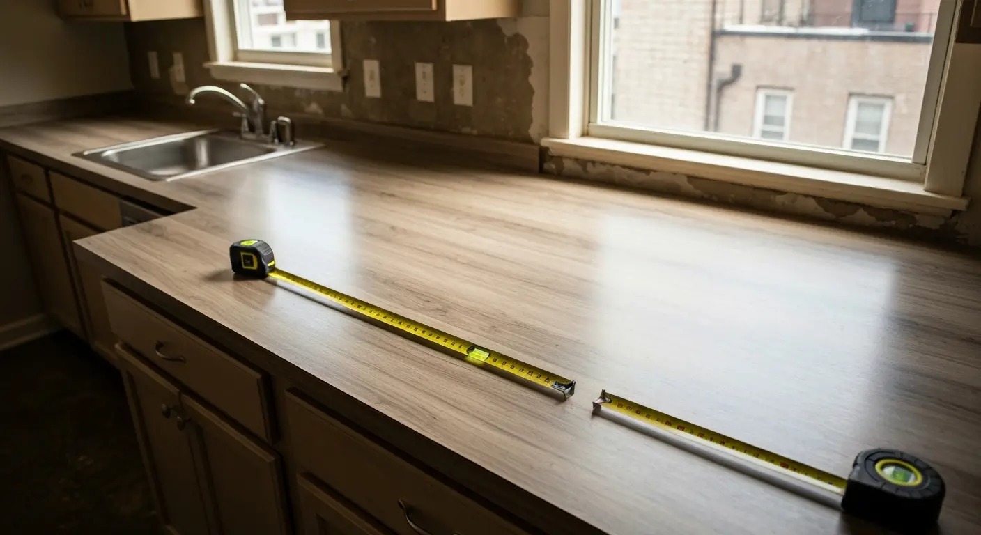 Laminate countertop installation