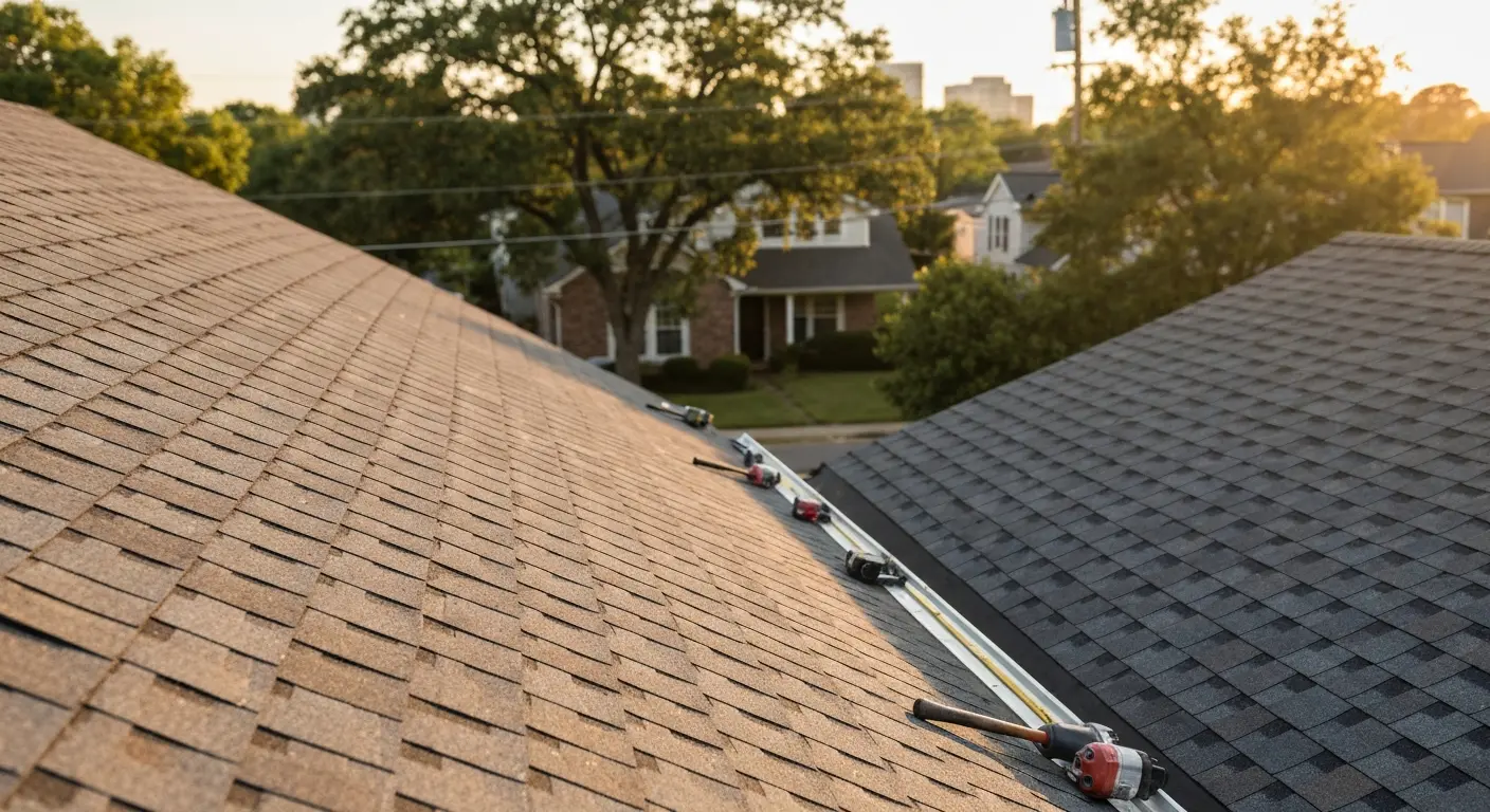 Roof installation on Millbrook home