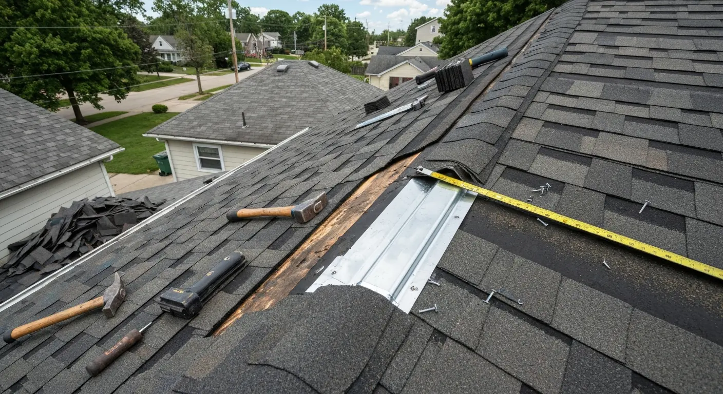 Roof repair work