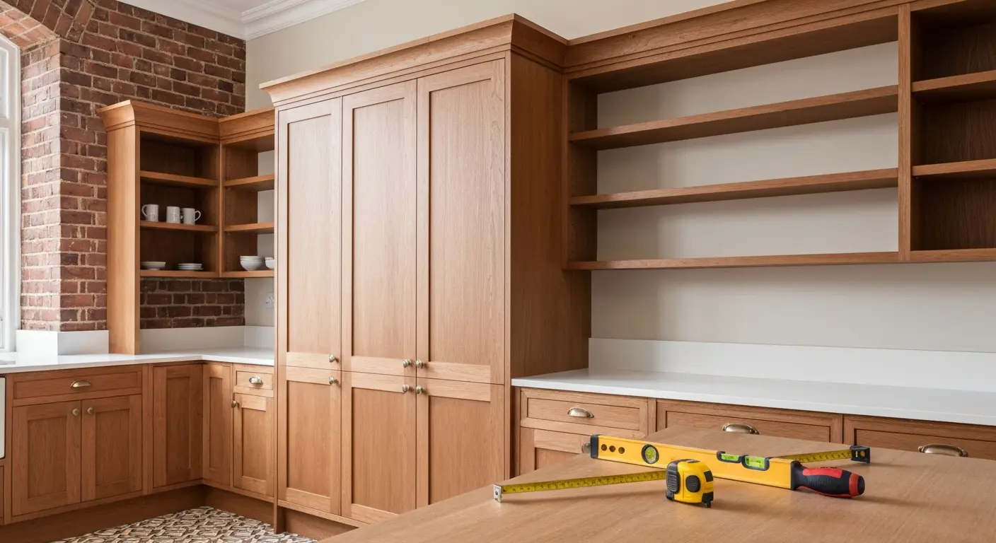Custom kitchen cabinet installation
