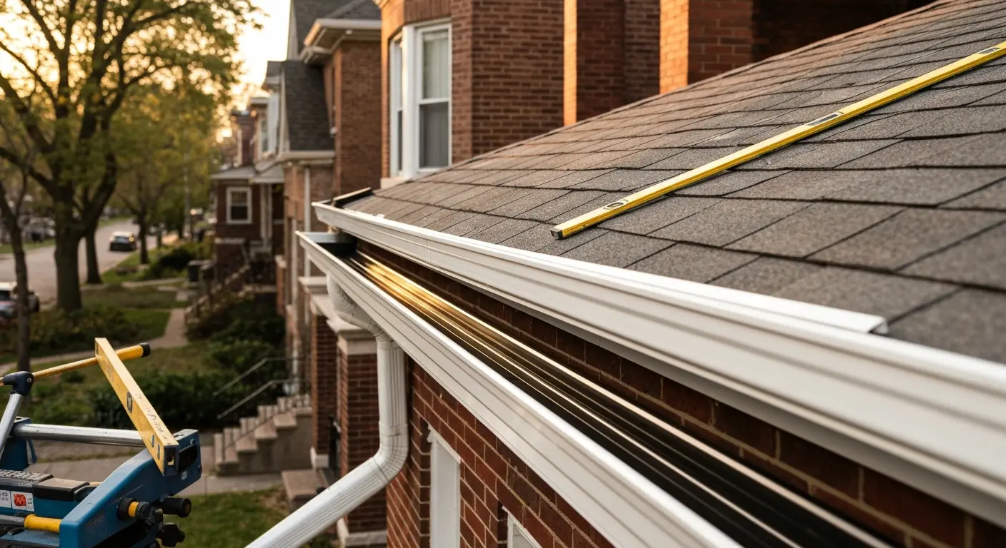 Seamless gutter installation