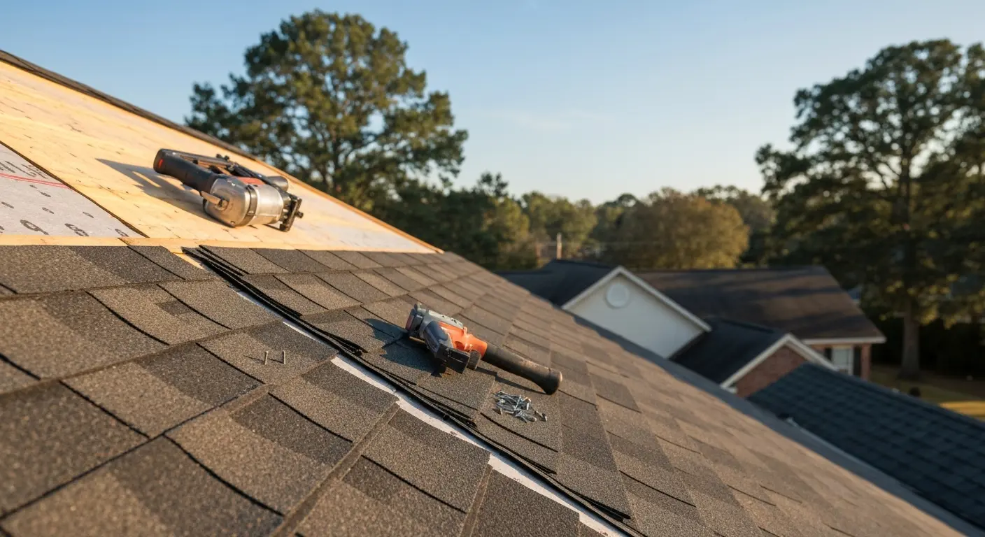 Roofing installation project