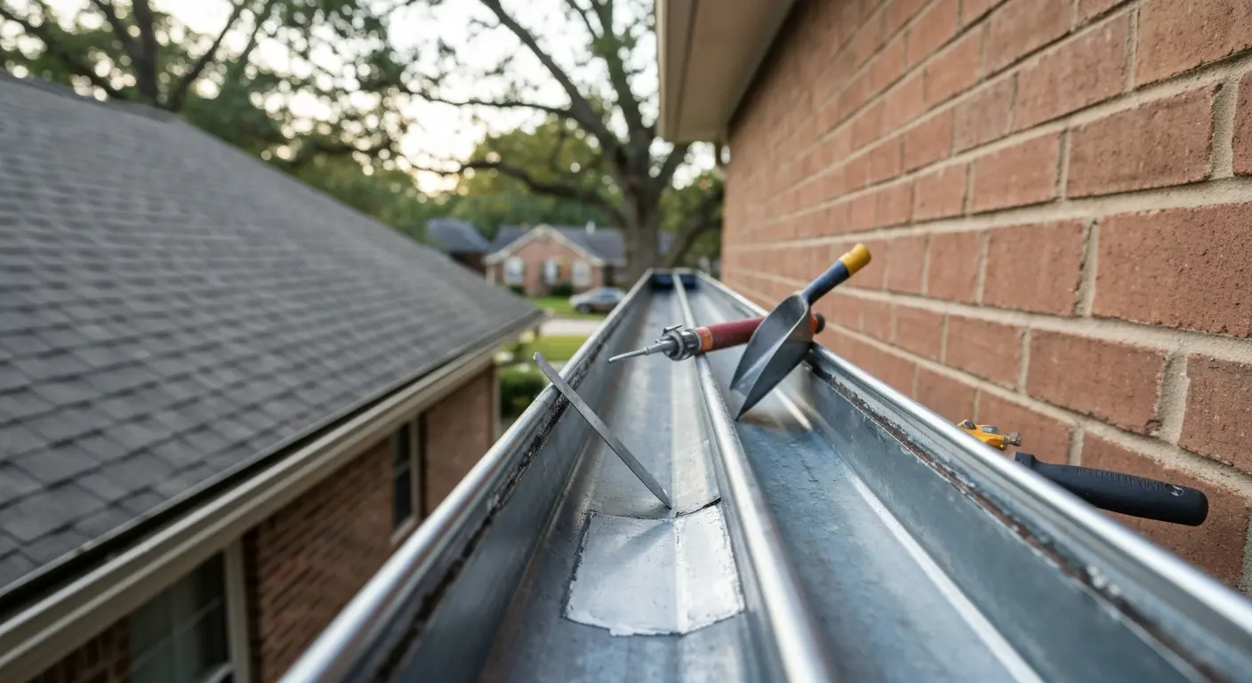 Gutter repair work