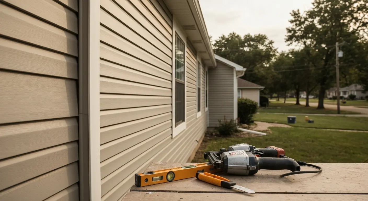 Siding installation work