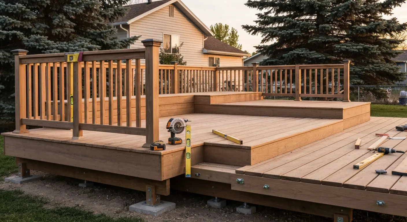 Custom deck construction near Helena