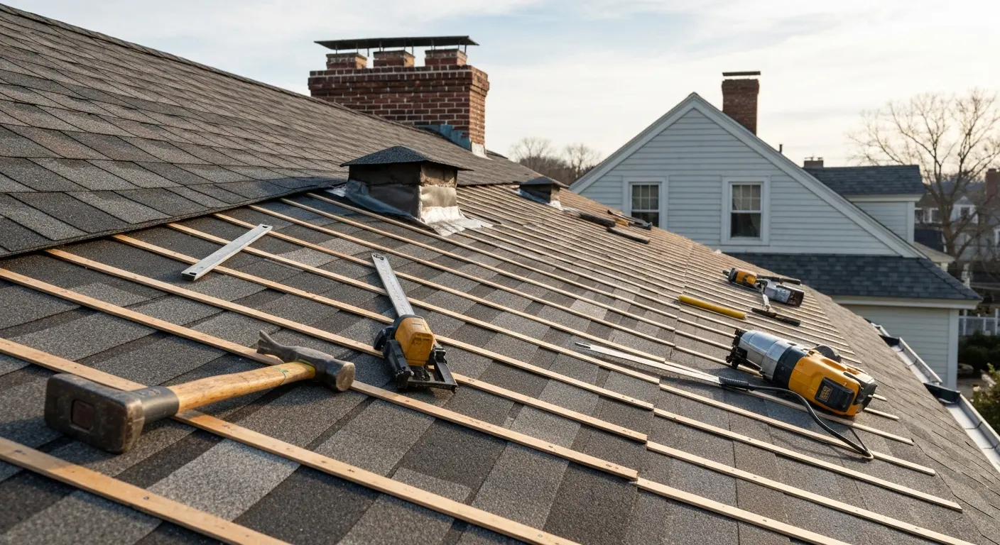 New roof installation