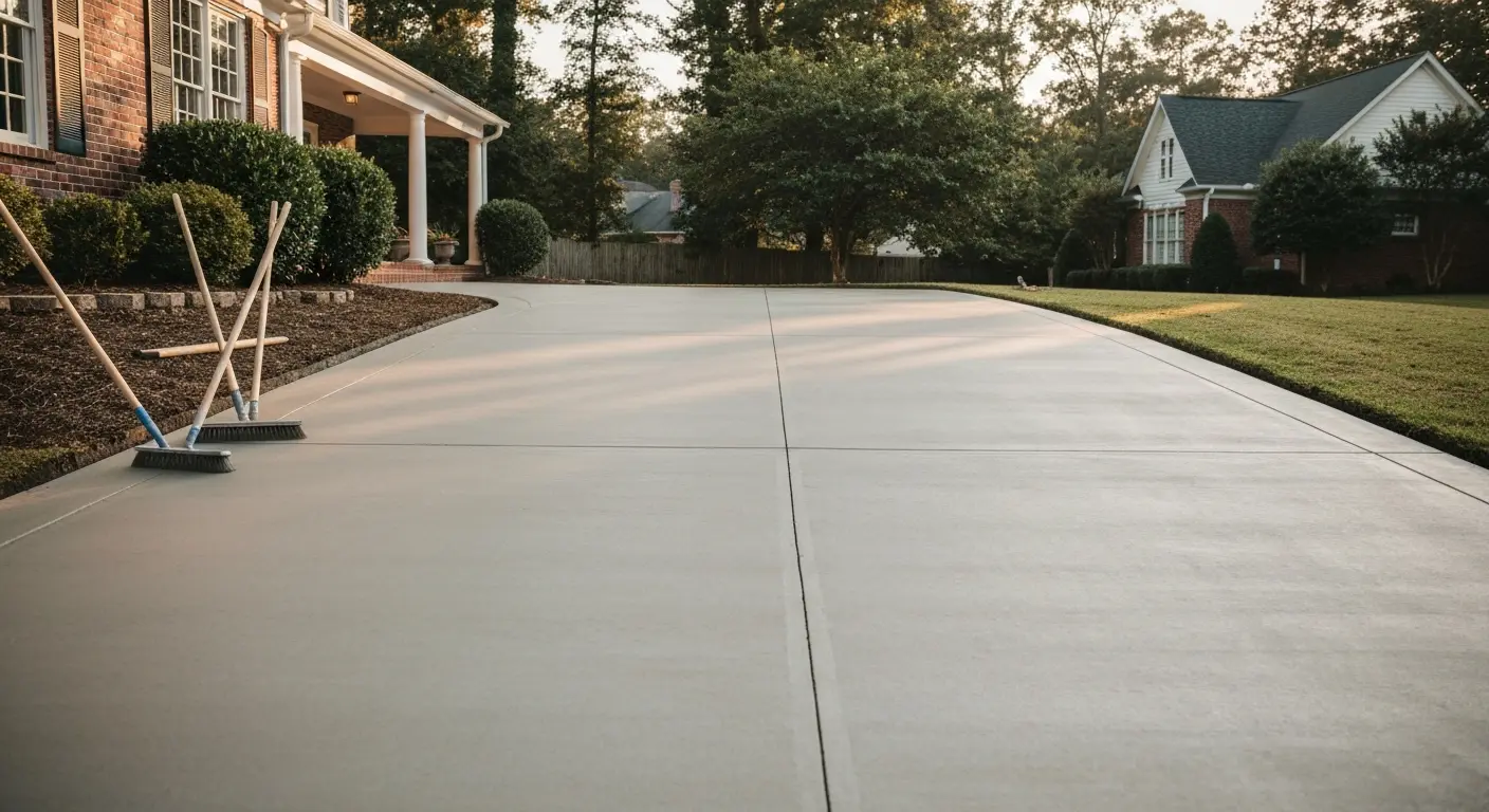 Concrete driveway
