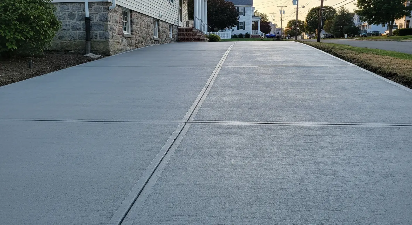 Concrete driveway in Pelham