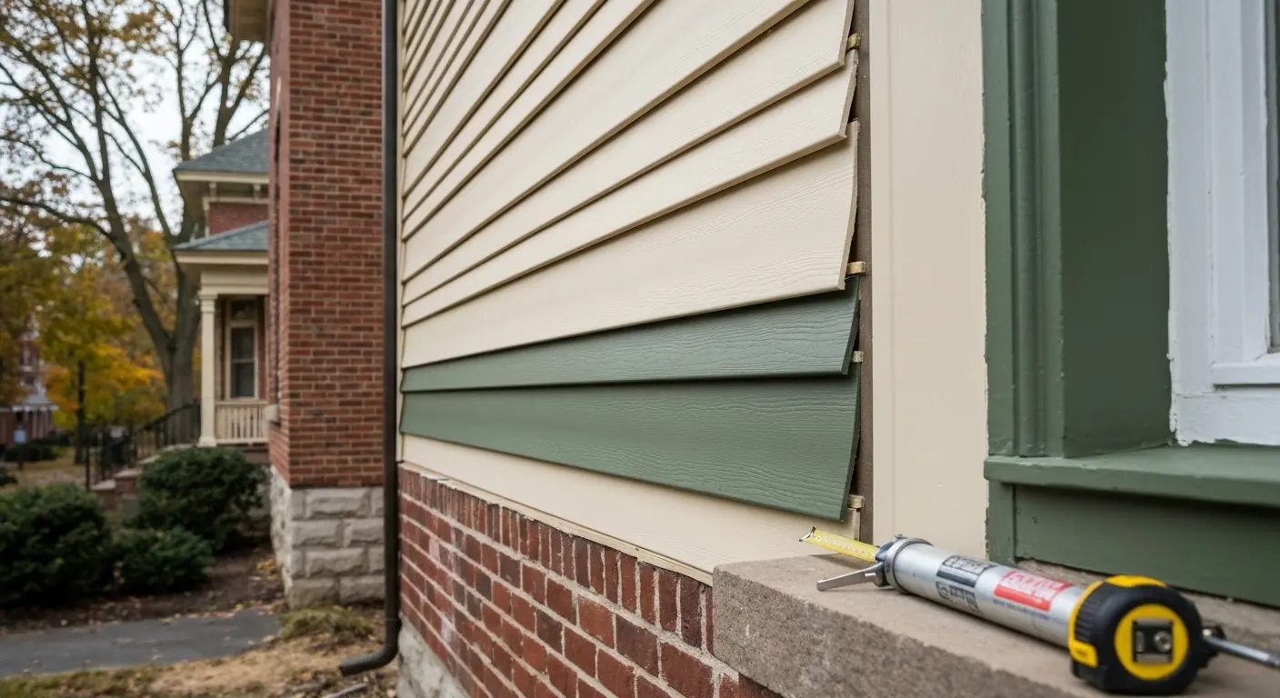 Siding installation work