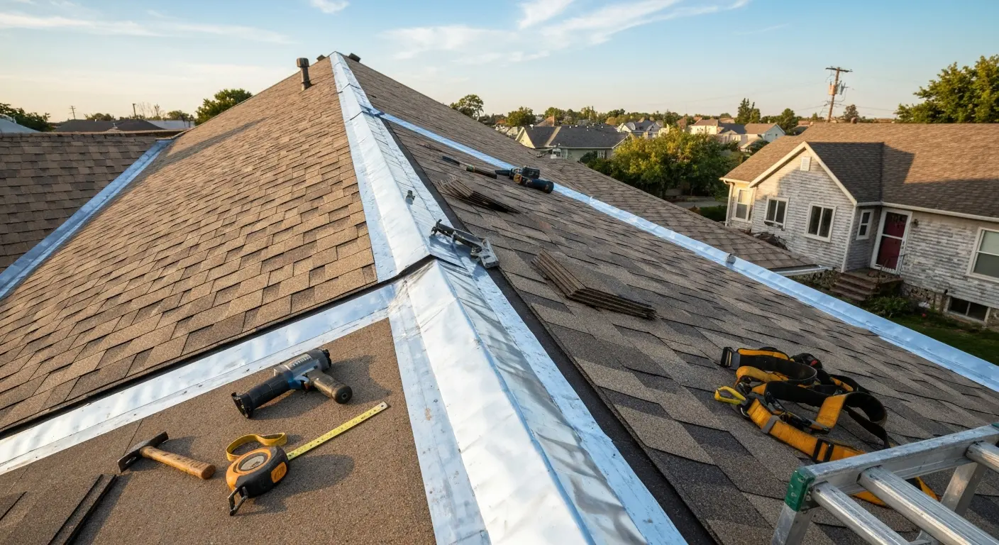 New roof installation in progress