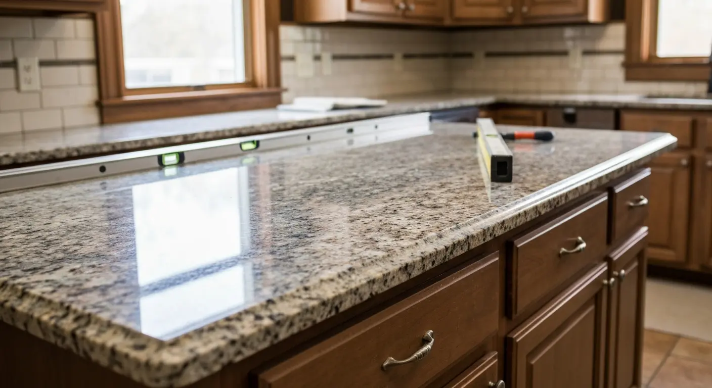 Granite countertop installation