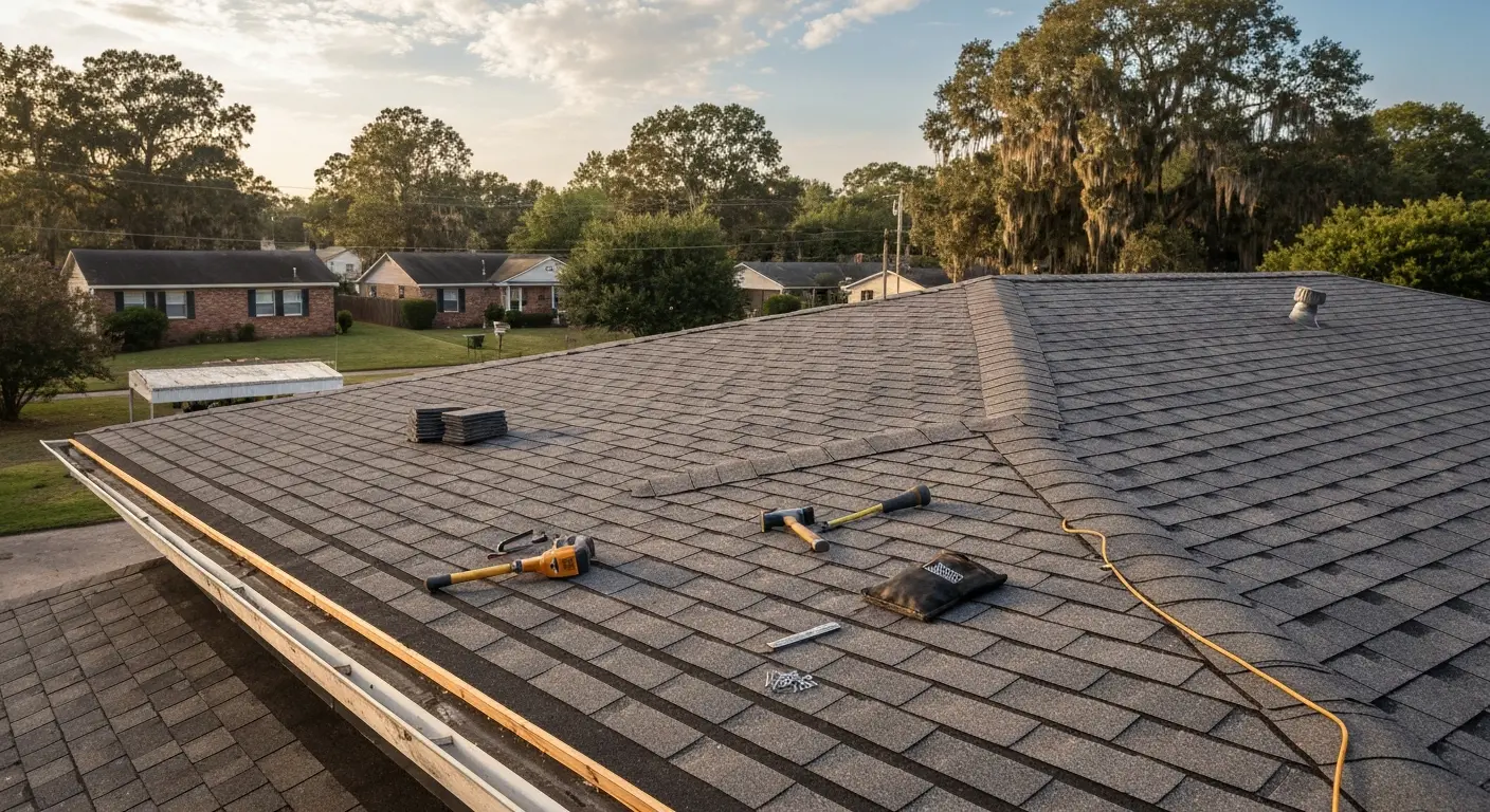Roofing installation project