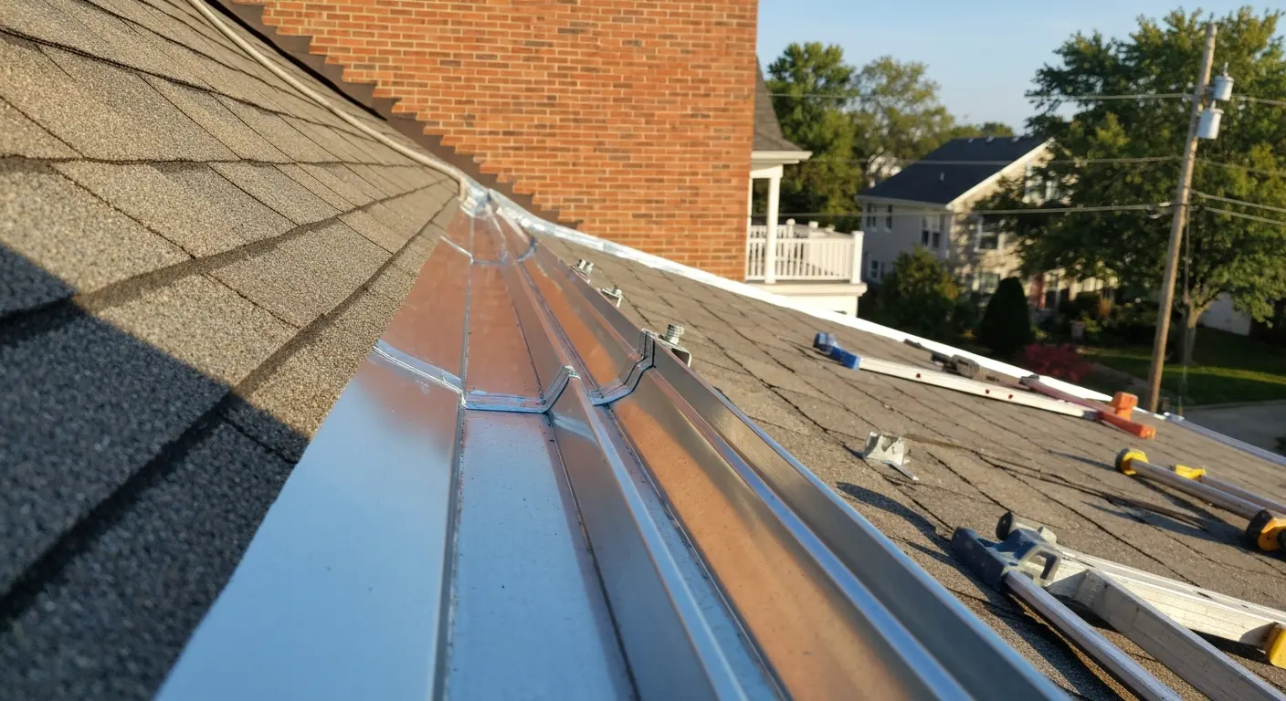 Gutter and flashing installation