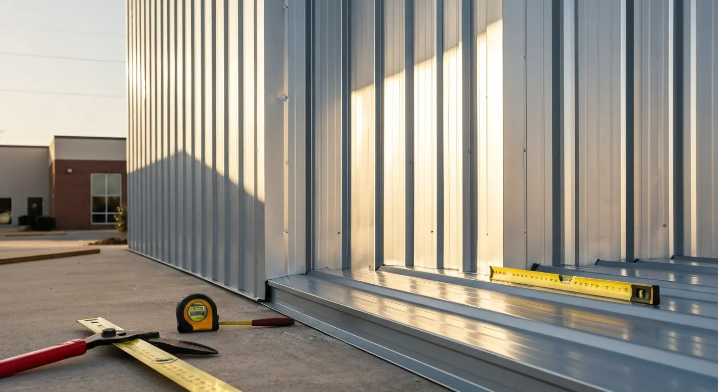 Metal siding installation