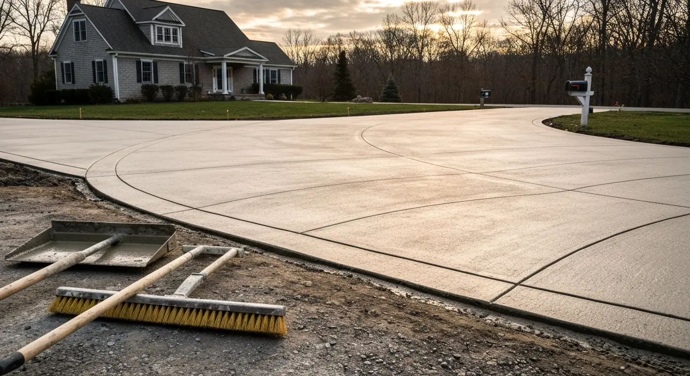 Concrete work at Millbrook home