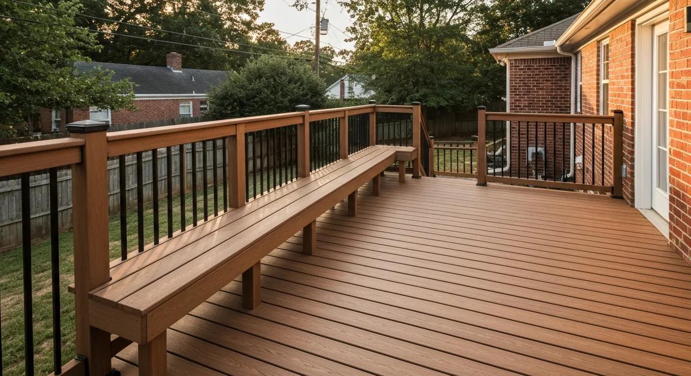 Completed deck construction
