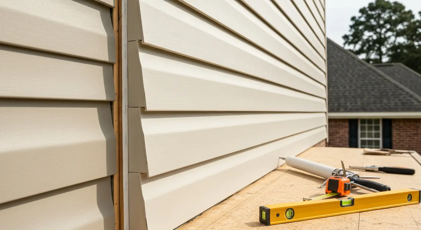 Siding installation project