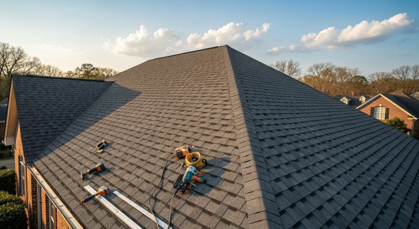 Roofing installation project