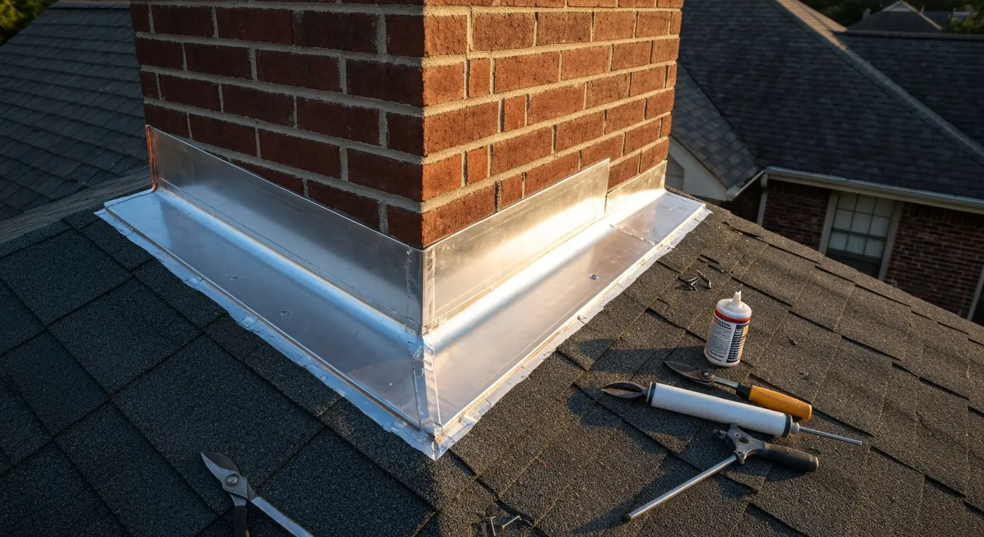 Roof repair detail work