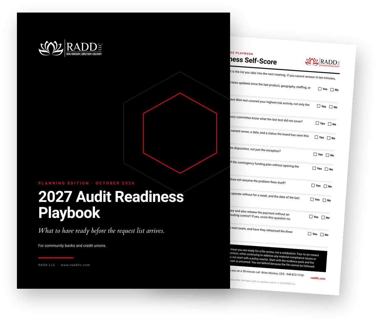 2027 Audit Readiness Playbook cover and self-score
