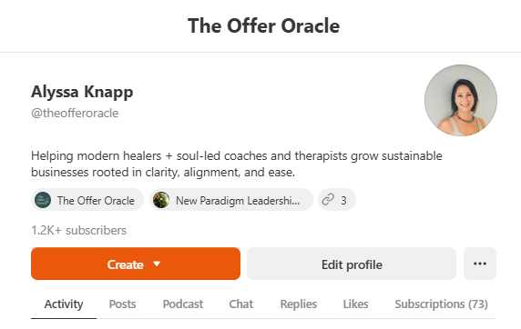 The Offer Oracle Substack profile
