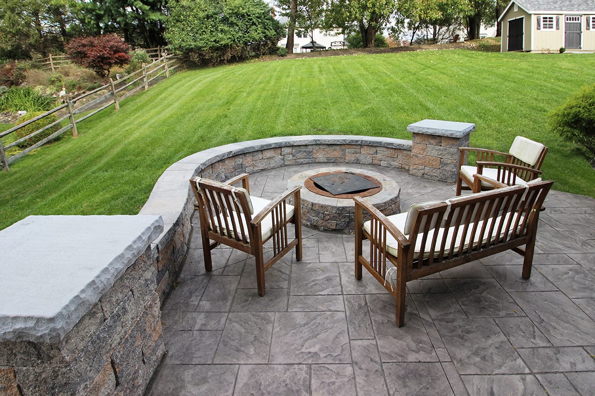 Concrete patio installation