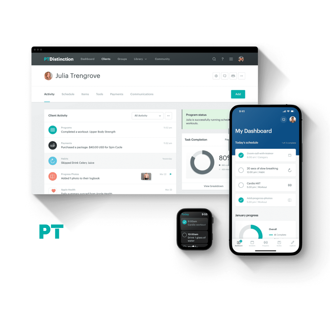 PT Distinction Client Dashboard & Mobile App