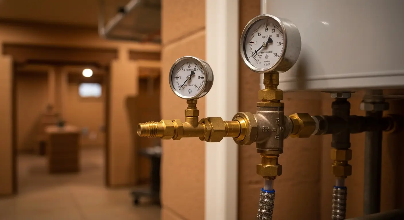 Gas line connection for water heater